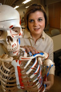 CALS Honors student Jenni Hawthorne in her lab. PHOTO BY ROGER WINSTEAD